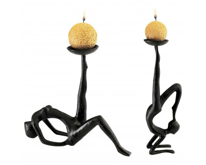 Toscano - Set of 2 Les Acrobates Sculptural Candleholder