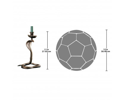 Toscano - Uraeus Royal Egyptian Cobra Foundry Candlestick