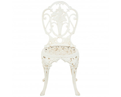 Toscano - Villa Ravello Rose Garden Chair in Ancient Ivory, Iron