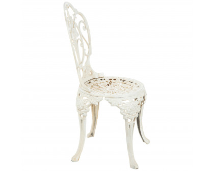 Toscano - Villa Ravello Rose Garden Chair in Ancient Ivory, Iron