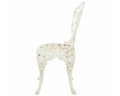 Toscano - Villa Ravello Rose Garden Chair in Ancient Ivory, Iron