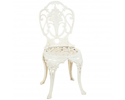 Toscano - Villa Ravello Rose Garden Chair in Ancient Ivory, Iron