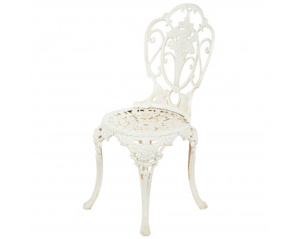 Toscano - Villa Ravello Rose Garden Chair in Ancient Ivory, Iron