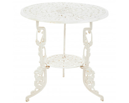 Toscano - Villa Ravello Rose Garden Table in Ancient Ivory, Iron