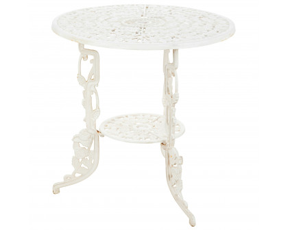 Toscano - Villa Ravello Rose Garden Table in Ancient Ivory, Iron