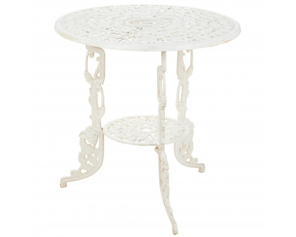 Toscano - Villa Ravello Rose Garden Table in Ancient Ivory, Iron