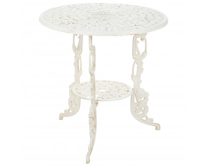 Toscano - Villa Ravello Rose Garden Table in Ancient Ivory, Iron