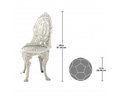 Toscano - Regent Park Victorian Garden Chair in Ancient Ivory, Iron