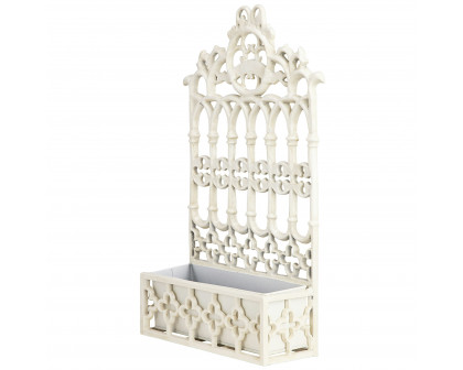 Toscano - Gothic Revival Wall Mount Flower Box in Cast Iron