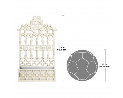 Toscano - Gothic Revival Wall Mount Flower Box in Cast Iron