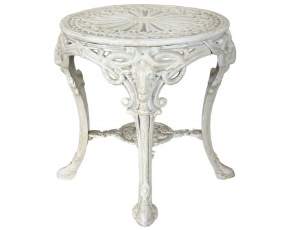 Toscano - Regent Park Victorian Garden Table in Ancient Ivory, Iron