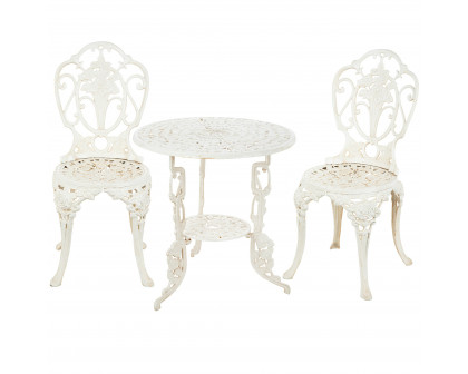 Toscano - Set of Villa Ravello Rose Garden Table and 2 Chairs