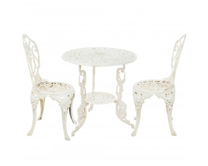 Toscano - Set of Villa Ravello Rose Garden Table and 2 Chairs