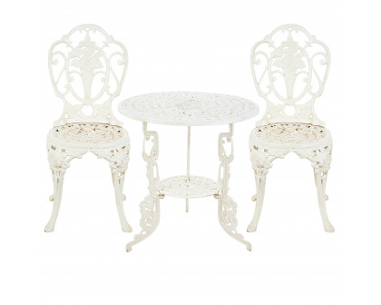 Toscano - Set of Villa Ravello Rose Garden Table and 2 Chairs