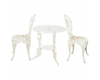 Toscano - Set of Villa Ravello Rose Garden Table and 2 Chairs