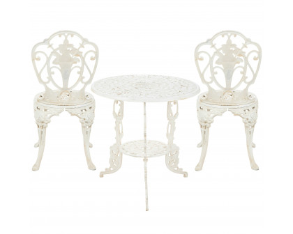 Toscano - Set of Villa Ravello Rose Garden Table and 2 Chairs