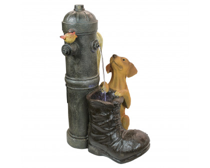 Toscano - Fire Hydrant Pooch Sculptural Fountain