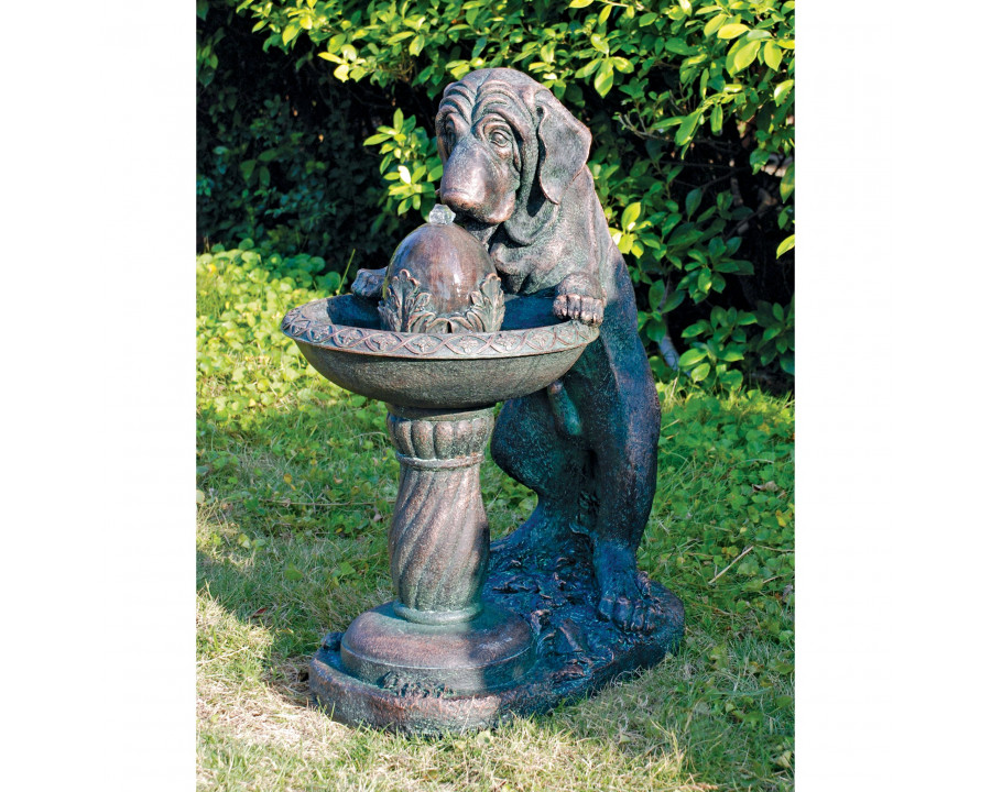 Toscano - Dog Refreshing Drink Sculptural Fountain