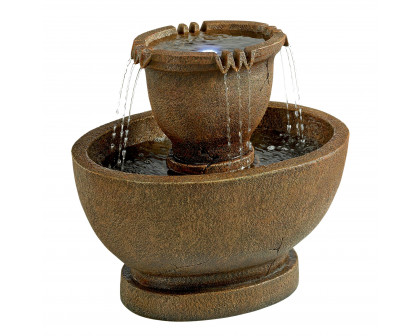 Toscano - Richardson Oval Urns Cascading Garden Fountain