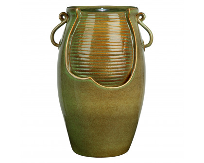 Toscano - Ceramic Rippling Jar Garden Fountain