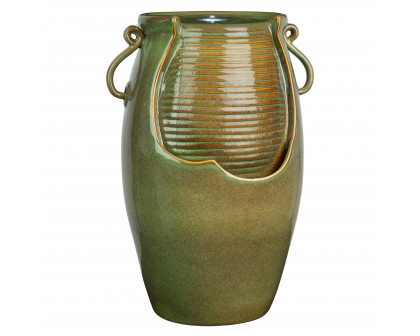 Toscano - Ceramic Rippling Jar Garden Fountain