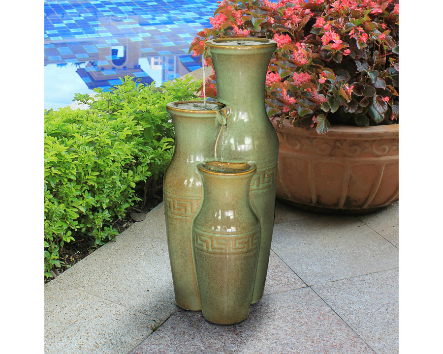 Toscano - Ceramic Grecian Jars Garden Fountain