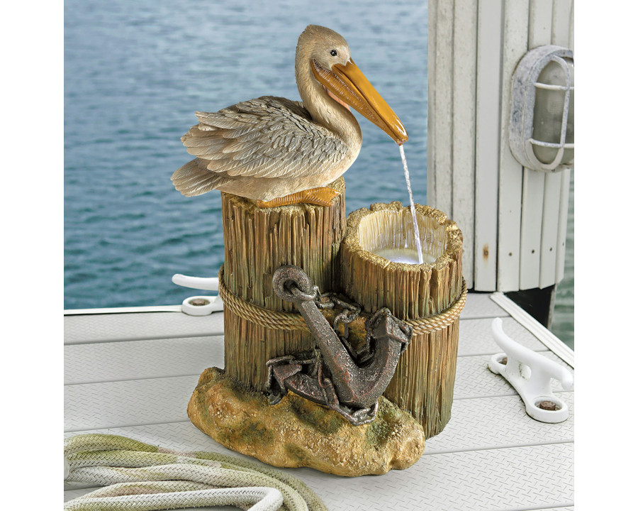 Toscano - Pelican Seashore Roost Sculptural Fountain