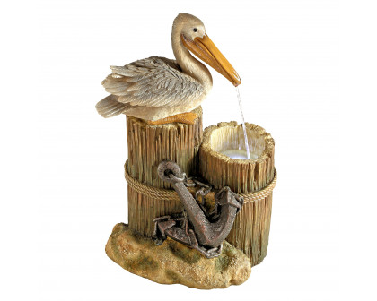 Toscano - Pelican Seashore Roost Sculptural Fountain