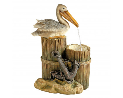 Toscano - Pelican Seashore Roost Sculptural Fountain