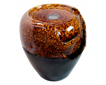 Toscano - Burnt Umbra Ceramic Jar Garden Fountain