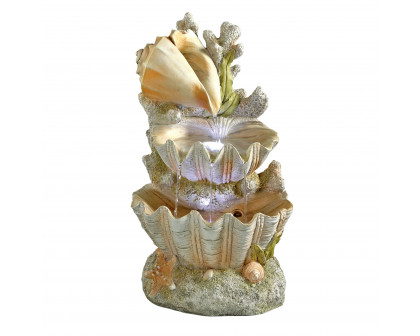 Toscano - Ocean Bounty Cascading Shell Garden Fountain