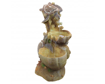 Toscano - Turtle Cove Cascading Sculptural Fountain