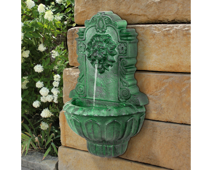 Toscano - Casa Del Lago Lion Head Wall Niche Sculptural Fountain