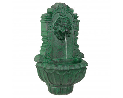 Toscano - Casa Del Lago Lion Head Wall Niche Sculptural Fountain