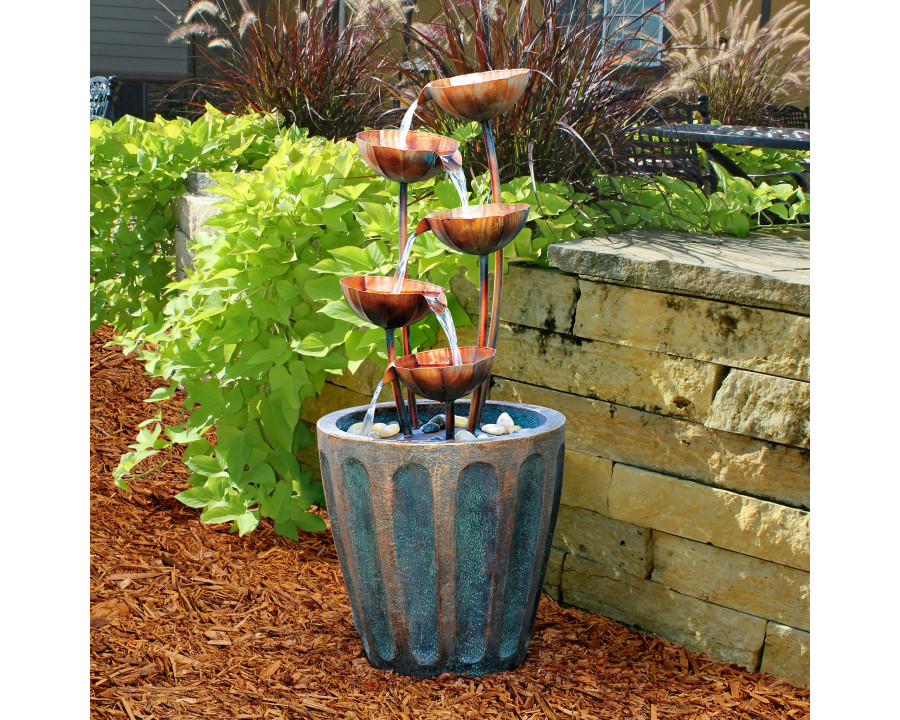 Toscano - Copper Falls Cascading Garden Fountain