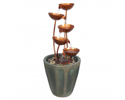 Toscano - Copper Falls Cascading Garden Fountain