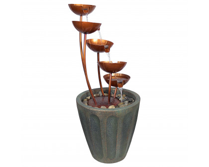 Toscano - Copper Falls Cascading Garden Fountain