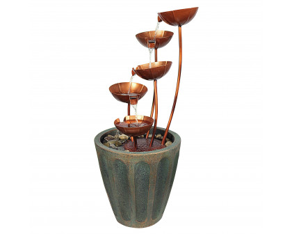 Toscano - Copper Falls Cascading Garden Fountain