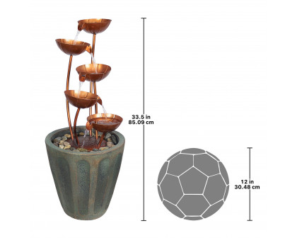 Toscano - Copper Falls Cascading Garden Fountain