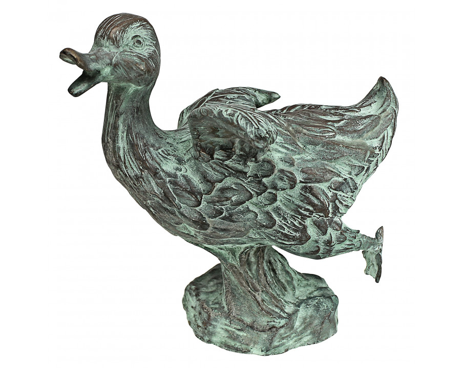 Toscano Lindell Pond Ducks Spitting Garden Statue - Dancing Duck