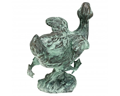 Toscano Lindell Pond Ducks Spitting Garden Statue - Dancing Duck