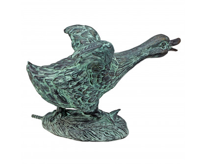 Toscano Lindell Pond Ducks Spitting Garden Statue - Running Duck