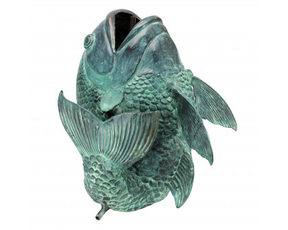 Toscano Dancing Asian Fish Spitting Large Garden Statue