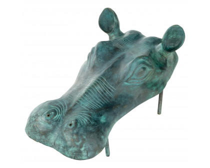 Toscano - Spitting Hippo Head Garden Statue