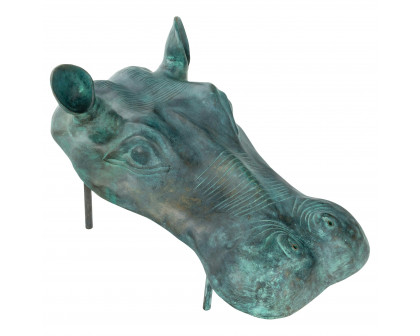 Toscano - Spitting Hippo Head Garden Statue