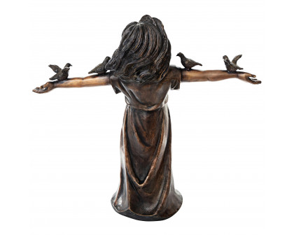 Toscano - Basking in Gods Glory Little Girl Garden Statue