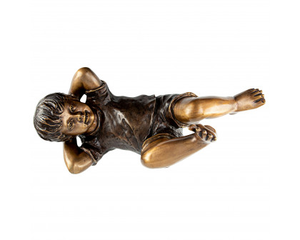 Toscano - Lazy DaysResting Boy Piped Garden Statue