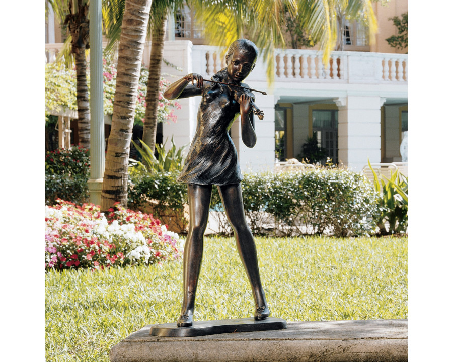 Toscano - The Young Violinist Garden Statue