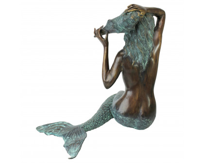 Toscano Mermaid of the Isle of Capri Piped Garden Statue - Medium