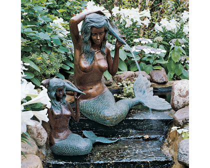 Toscano Mermaid of the Isle of Capri Piped Garden Statue - Medium